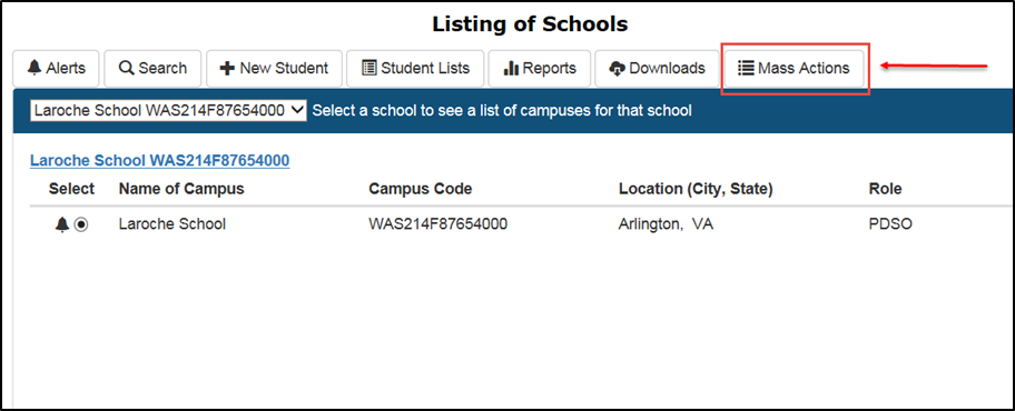Listing of Schools